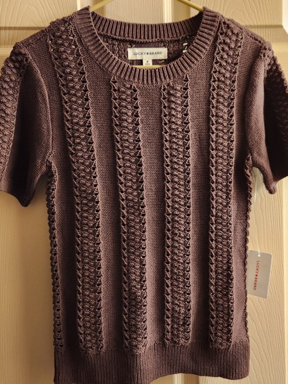 Lucky Brand Short-Sleeve Sweater Women's, size Medium, new